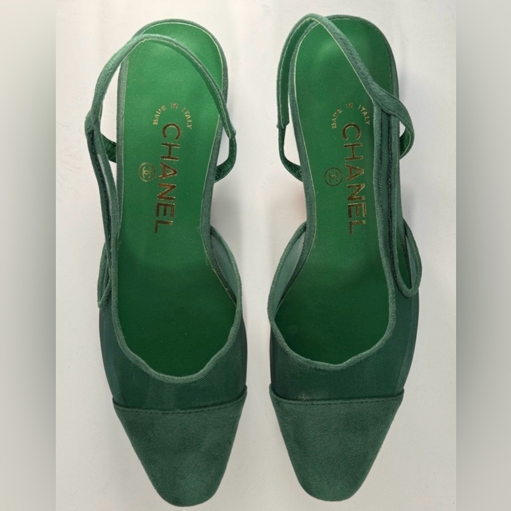 Green Inspired Sling back Flats Size 38